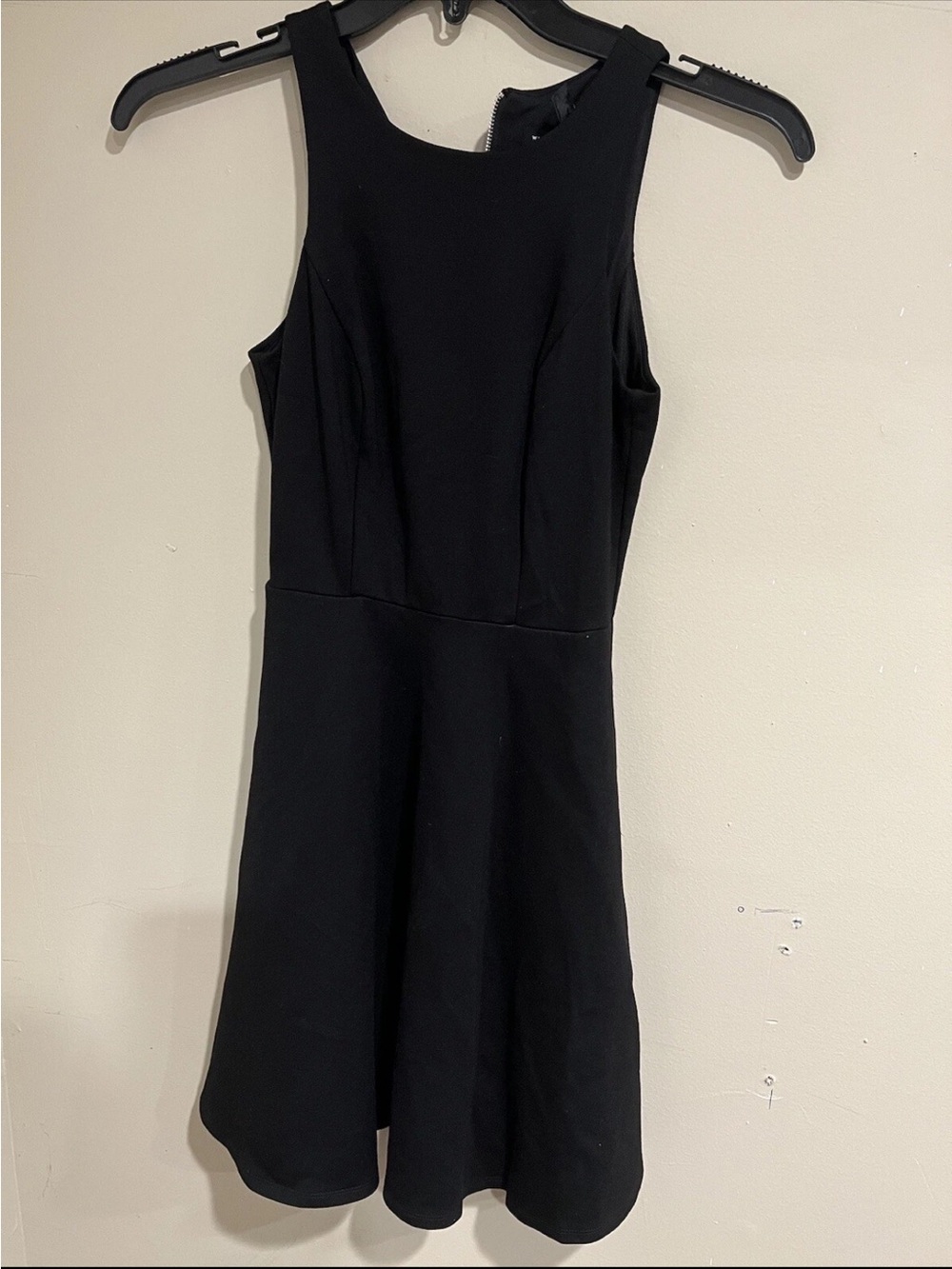 White House Black Market Black Sleeveless Fit-and-Flare Dress